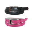 thumbnail image 1 of CTM® Ceinture Mince en Cuir pour Robe, Lot de 2, 3/4 Po, Noir + Couleur (Femmes), 1 of 4
