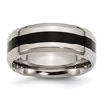 thumbnail image 1 of Titanium Black Enameled 8mm Polished Band Ring 10 Size, 1 of 6
