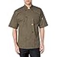 thumbnail image 3 of Uncommon Threads 0415-6501 Extra Small Short Sleeve Chef Coat in Olive, 3 of 4