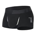 thumbnail image 1 of B91xZ Mens Boxer Bulge Pouch Stretch Breathable Boxer Trunks Underpanties,Black 3XL, 1 of 2