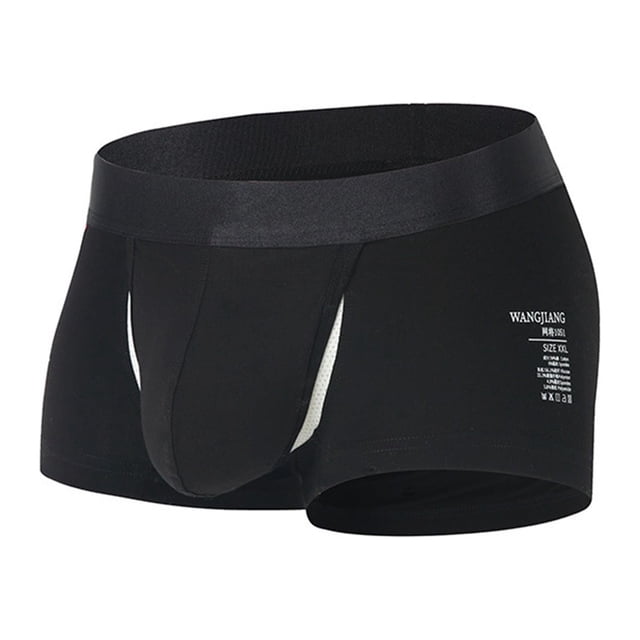 B91xZ Mens Boxer Bulge Pouch Stretch Breathable Boxer Trunks Underpanties,Black 3XL