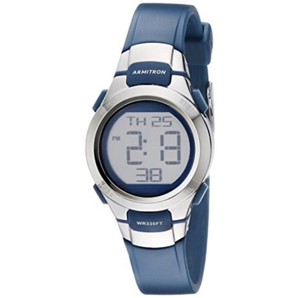 Armitron Sport Montre Digitale pour Femmes 45/7012NVSV avec Bracelet Bleu Marine Mat