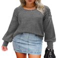 thumbnail image 2 of Stylish and Warm Women‘s Pullover with Ruched Detailing, 2 of 5