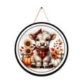 thumbnail image 2 of Round Wooden Door Pendant, 2 of 7