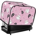 thumbnail image 1 of Toaster Cover 4 Slice Pink Cute Ghost Dustproof Bread Maker Cover Fingerprint Bakeware Protection Wide Slot Toaster Bag Reusable Kitchen Small Appliance Cover TC278, 1 of 5