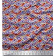 thumbnail image 1 of Soimoi Viscose Chiffon Fabric Peacock Feather Print Fabric by Yard 42 Inch Wide, 1 of 3
