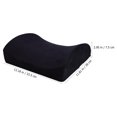 thumbnail image 2 of RENACLIPY Black Thick Back Cushion Memory Foam Lumbar Support Pillow for Office and Home Use, 2 of 8