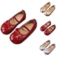 thumbnail image 1 of JDQJBZ Girl's Casual Shoes Soft Sole Bow Decor Princess Flats for Performance School, 1 of 4