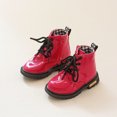 thumbnail image 1 of Waterproof Lace-Up Combat Boots Side Zipper for Kids Toddler, 1 of 1