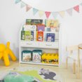 thumbnail image 1 of SoBuy KMB39-W, Children Kids Bookcase Book Shelf with 3 Shelves 2 Drawers, Storage Display Rack Organizer Holder Toy Storage, 1 of 6