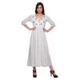thumbnail image 1 of Moomaya Haut Indien Imprimé Robe Kurti Longue Tunique à Manches 3/4 Robes pour Femmes, 1 of 5