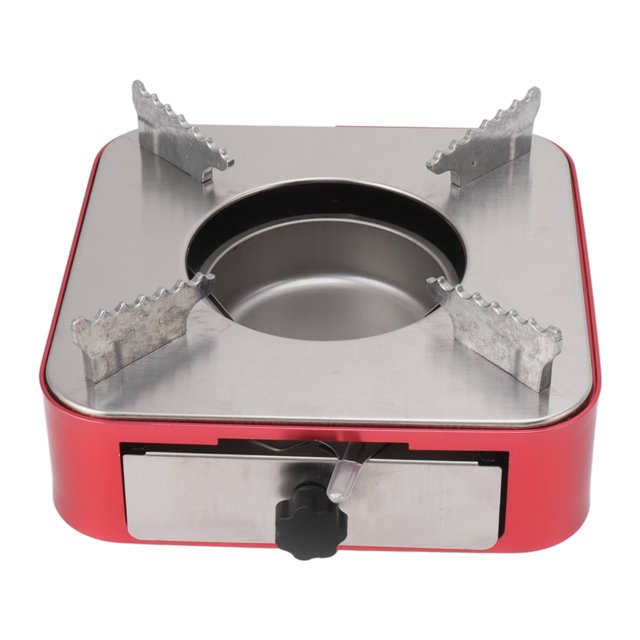 Alcohol Stove Portable Drawer Type Solid Alcohol Burner for Outdoor Camping Travel Barbecue Red