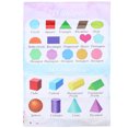 thumbnail image 1 of Children Early Education Wall Map Self-adhesive 2D and 3D Shapes Chart Kids English Learning Poster (40x60cm), 1 of 9