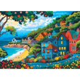 thumbnail image 1 of RoseArt - Soft Touch 1000-Piece - Whispering Waves Village - Adult Interlocking Puzzle, 1 of 5