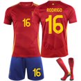 thumbnail image 3 of Spain National Team #16 RODRIGO Youth Football Jersey Set XL, 3 of 7