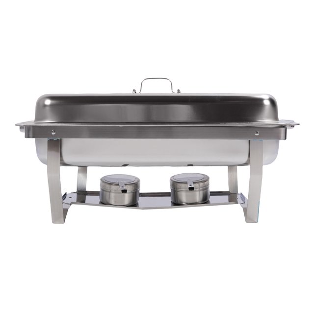 Plats à Chafing pour Buffet, Ensemble de Serveurs et Réchauffeurs en Acier Inoxydable avec Cadre Pliant, Réchauffeur de Nourriture pour Fêtes, Banquets et Événements