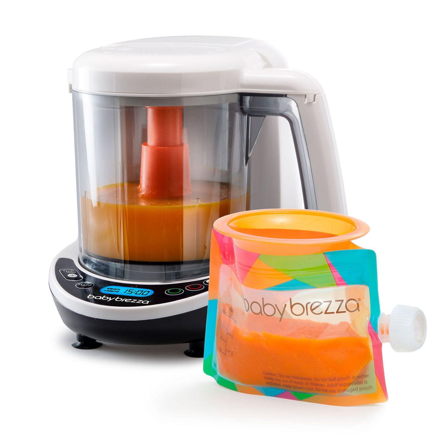 Baby Brezza One Step Baby Food Maker Deluxe, with Pouch + Funnel