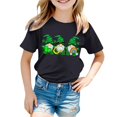 thumbnail image 4 of PMVFHDE Hauts d'Été pour Filles T-Shirts pour Fille Hauts Mignons Hauts Courts pour Fille Hauts de Sortie pour Fille T-Shirt à Manches Courtes pour Filles T-Shirt d'Été à Col Rond Coupe Décontractée T-Shirts Basiques Noir, 6-7 Ans, 4 of 4