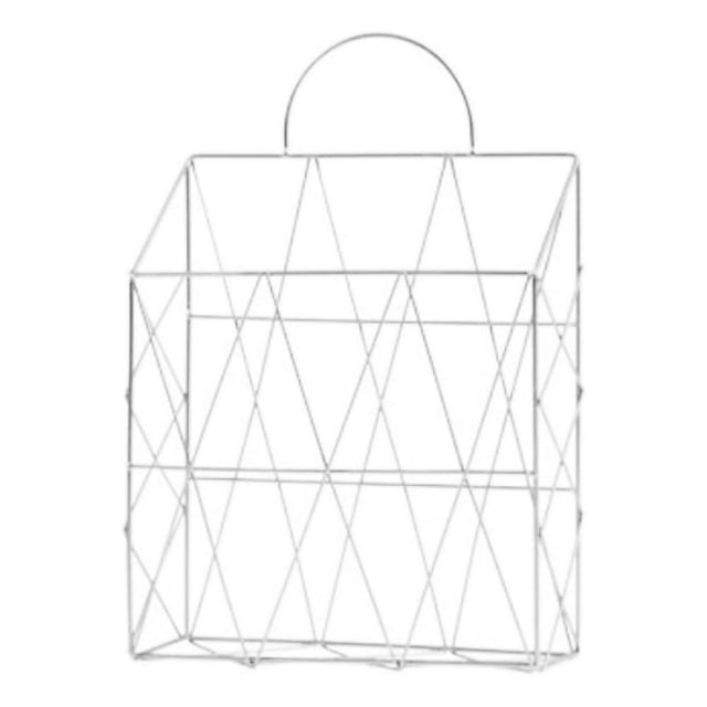 Nordic Newspaper Book Sundries Organizer Desktop Wall Mount Iron Storage Basket