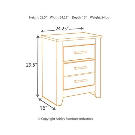 Signature Design by Ashley Brinxton Table de Nuit, Noir