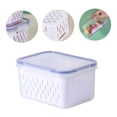 thumbnail image 4 of Lksixu Fruit Vegetable Storage Containers For Fridge Draining Fresh Containers Produce Storage Containers Large Organizer Bins With Lid & Colander Storage Bins Organizers and Storage, 4 of 4