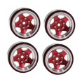 thumbnail image 4 of Milaget 4 Pieces 1.3 Inches Beadlock Wheel Rim for FMS Ascent-18 1: 18 RC Car Sturdy Red, 4 of 6