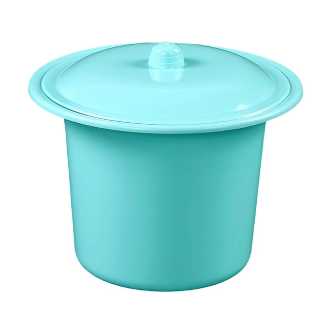 Crachoir Portable en PP Léger, Pot d'Urinoir Bleu, Doté d'Une construction en Matériau PP durable avec une Paroi Intérieure Lisse pour un Nettoyage Facile. Conçu avec un Couvercle pour Prévenir les Odeurs, Il Est Léger et compact, Ce Qui le Rend Adapté à la Maison, aux Voyages Ou à l'Utilisation au Chevet. Dimensions Sont 23.5cm x 17cm x 15cm.