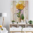 thumbnail image 3 of Design Art - Rose With Green Leaves Painting, 3 of 5