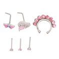 thumbnail image 1 of Nose Stud Rings,6pcs Nose Piercing Jewelry Nose Studs Piercing Jewelry Nose Rings Hoop Studs Finely Tuned Performance, 1 of 8