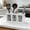 White, variant on Dvkptbk utensil holder Wooden Utensil Caddy with 3 Compartments Forks Spoons Knives Organizer with Clear Window Handle Countertop Cutlery Storage Box for Kitchen Dining Room Part
