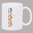 thumbnail image 2 of 1pc Whimsical Cat Ceramic Coffee Mug – Insulated & Reusable, Hand Wash Only – Cute Cartoon Cat Design with "Hello!" Speech Bubbles – Perfect Gift for Cat Lovers, White, 2 of 5