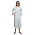 thumbnail image 4 of Moomaya Chemise de Nuit Boutonnée en Coton Imprimé pour Femmes, Robe de Nuit d'Allaitement, 4 of 5
