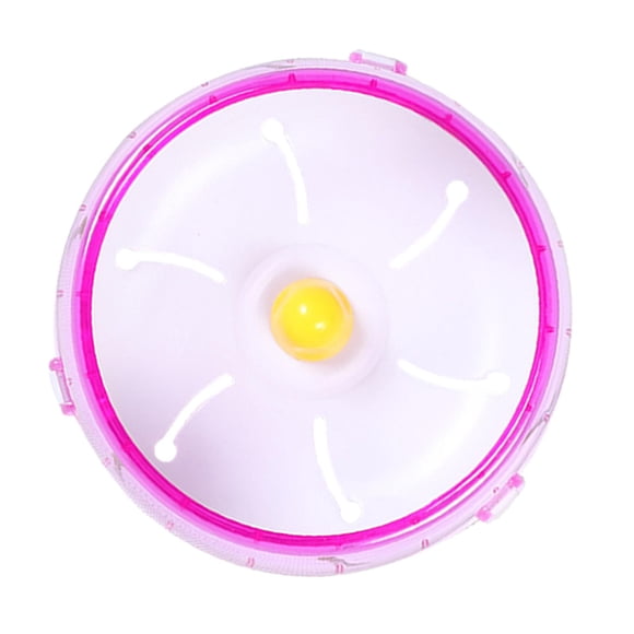 Yinanstore Roue d'Exercice Silencieuse pour Hamster, Jouet de Cage à Roulettes Ronde pour Course pour Petits Animaux Gerbilles Souris Rat, Rose 17,5 cm