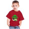 thumbnail image 4 of Penkiiy Haut à Manches Courtes Imprimé Col Rond Mignon pour Enfants Garçons Filles 3-4 Ans Rouge, 4 of 6