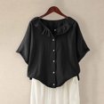 thumbnail image 2 of Blouses pour Femmes Décontractées à Col Rond Boutonnées T-Shirt Basique Confortable Détente Tendance Léger Été Vacances Chemise Douce 2025, 2 of 6