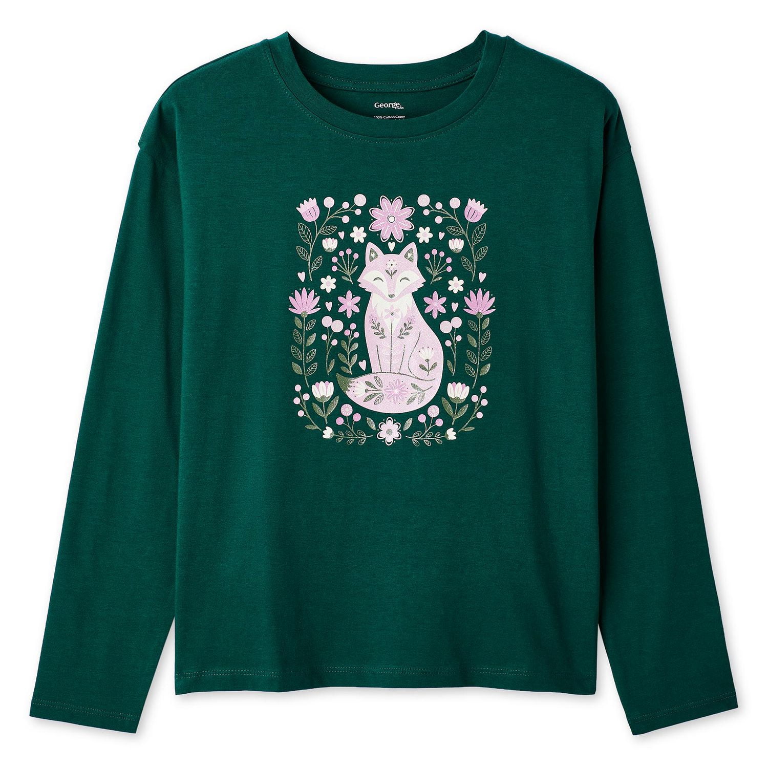 George Girls' Long-Sleeve Graphic T-Shirt