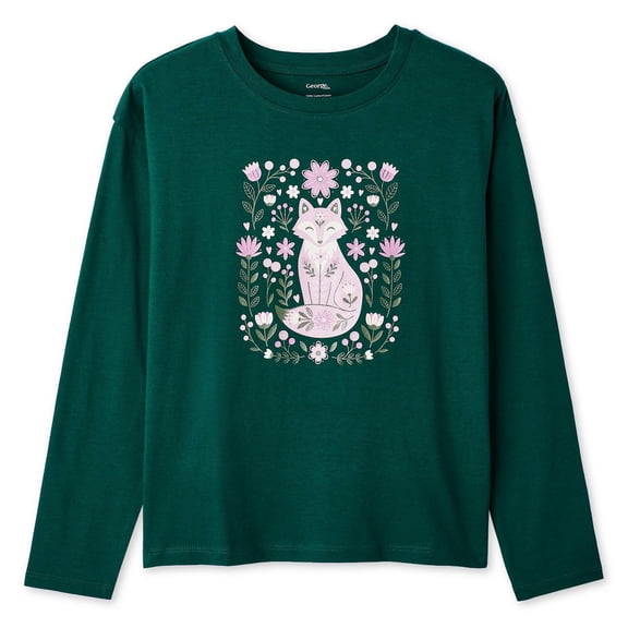 George Girls' Long-Sleeve Graphic T-Shirt