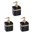 thumbnail image 4 of Ruiboury Distributeur de Savon en Résine Réutilisable pour Table Cuisine Douche Shampoing Salle de Bain Noir 400 ml Ensemble de 3, 4 of 6