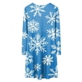 thumbnail image 4 of Zanarzt Robe de Noël pour Fille Robe de Noël pour Tout-Petit Fille Robe de Noël pour Fille Imprimé Bal Fête Fête de Noël Robes pour Fille Bleu, 17-18 Ans, 4 of 5