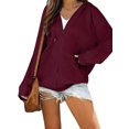 thumbnail image 3 of Veste à Capuche Décontractée à Manches Longues pour Femmes Zip Outwear Couleur Unie avec Poches Sweat Automne, 3 of 9