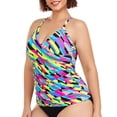 thumbnail image 2 of RELLECIGA Haut de Tankini Froncé à Encolure en V pour Femmes Maillots de Bain, 2 of 7