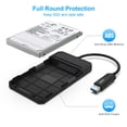 thumbnail image 4 of BENFEI 2.5 Inch SATA to USB Tool Free External Hard Drive Enclosure USB Type-C/Type-A to Sata Compatible for 2.5 Inch SSD(Optimized for SSD Support UASP SATA III), 4 of 5