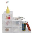 thumbnail image 4 of Ktaxon 6 PCS DIY Multipurpose Shoe Storage Boxes and Bins Container Toy Boxes Organizer White with Clear Lid for Closet Entryway Kitchen Home, Foldable Stackable, Soft Plastic, 4 of 10