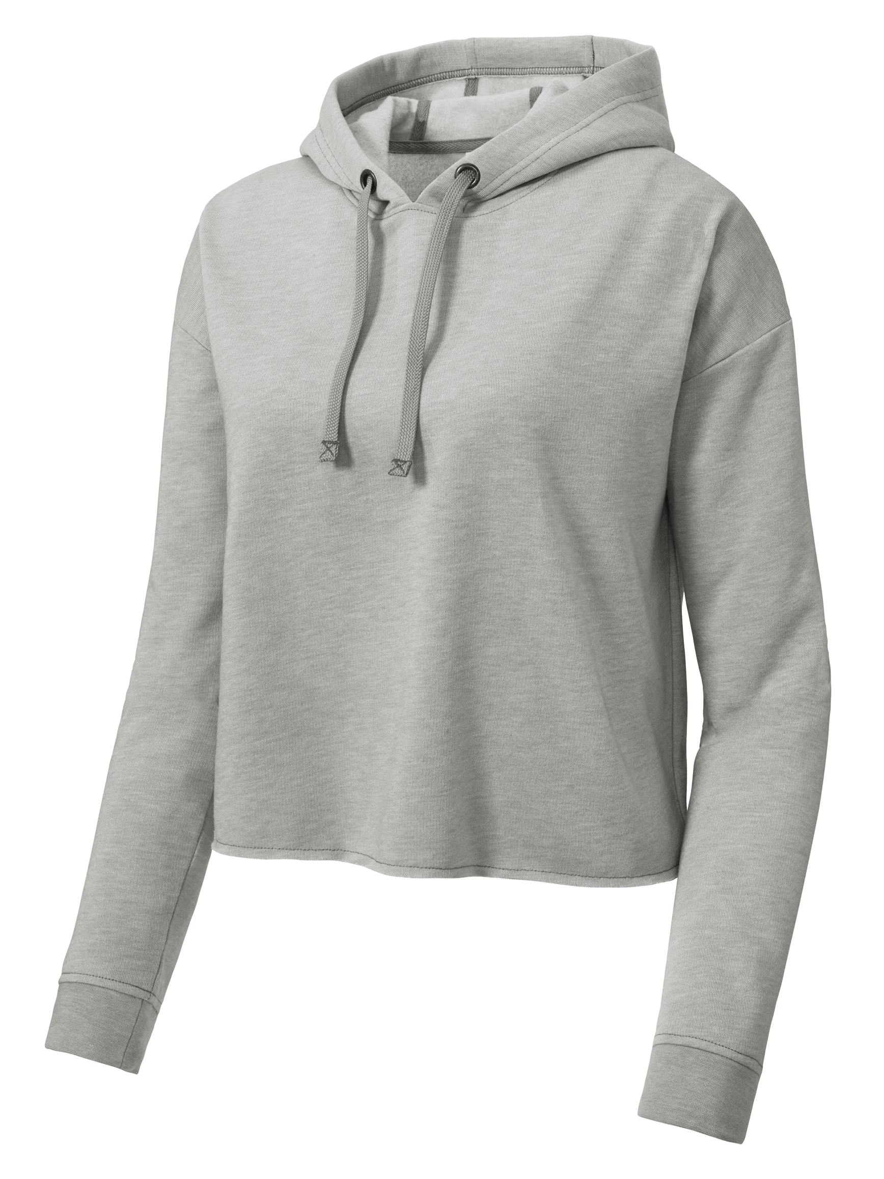 Gravity Threads Chandail à Capuche Court pour Femmes, Gris Clair 3TG