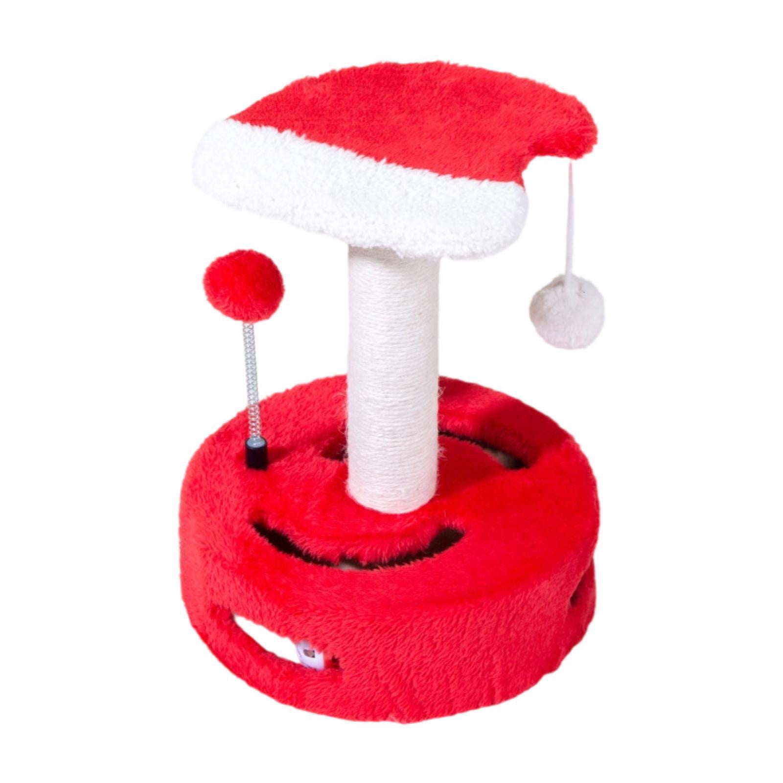 jinwen Christmas Cat Scratching Post Cat Climbing Tree Decoration Protect Furniture