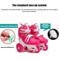 thumbnail image 4 of Kids Roller Skating Set with Camouflage Design - Glow Wheels, Adjustable Size 31-34, Includes Protective Gear and Backpack for Beginners, 4 of 6