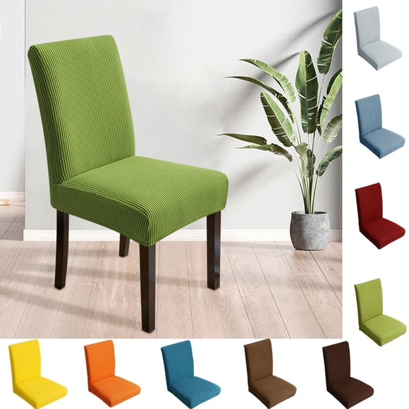 Bowayaoa Elastic Dining Chair Covers Set of 4, Universal Stretch Conjoined Chair Slipcovers, Washable Spandex Couch Seat Covers for Kitchen, Office, Hotel, Thickened Furniture Protector