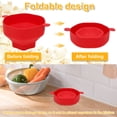 thumbnail image 3 of MesaSe 2Pcs Microwave Popcorn Maker Reusable Silicone Popcorn Popper with Lid and Handle Collapsible Heat-Resistant Popcorn Popper Bowl Dishwasher Safe for Home Party, 3 of 8