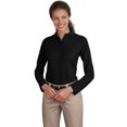 thumbnail image 1 of Port Authority Polo à Manches Longues en Soie pour Femmes, 1 of 1