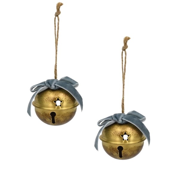 Coffret cadeau de cloche en or de Noël, 2 pièces
